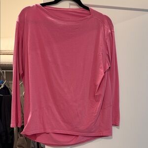 Lululemon Back In Action Pink Long Sleeve Top Size 4